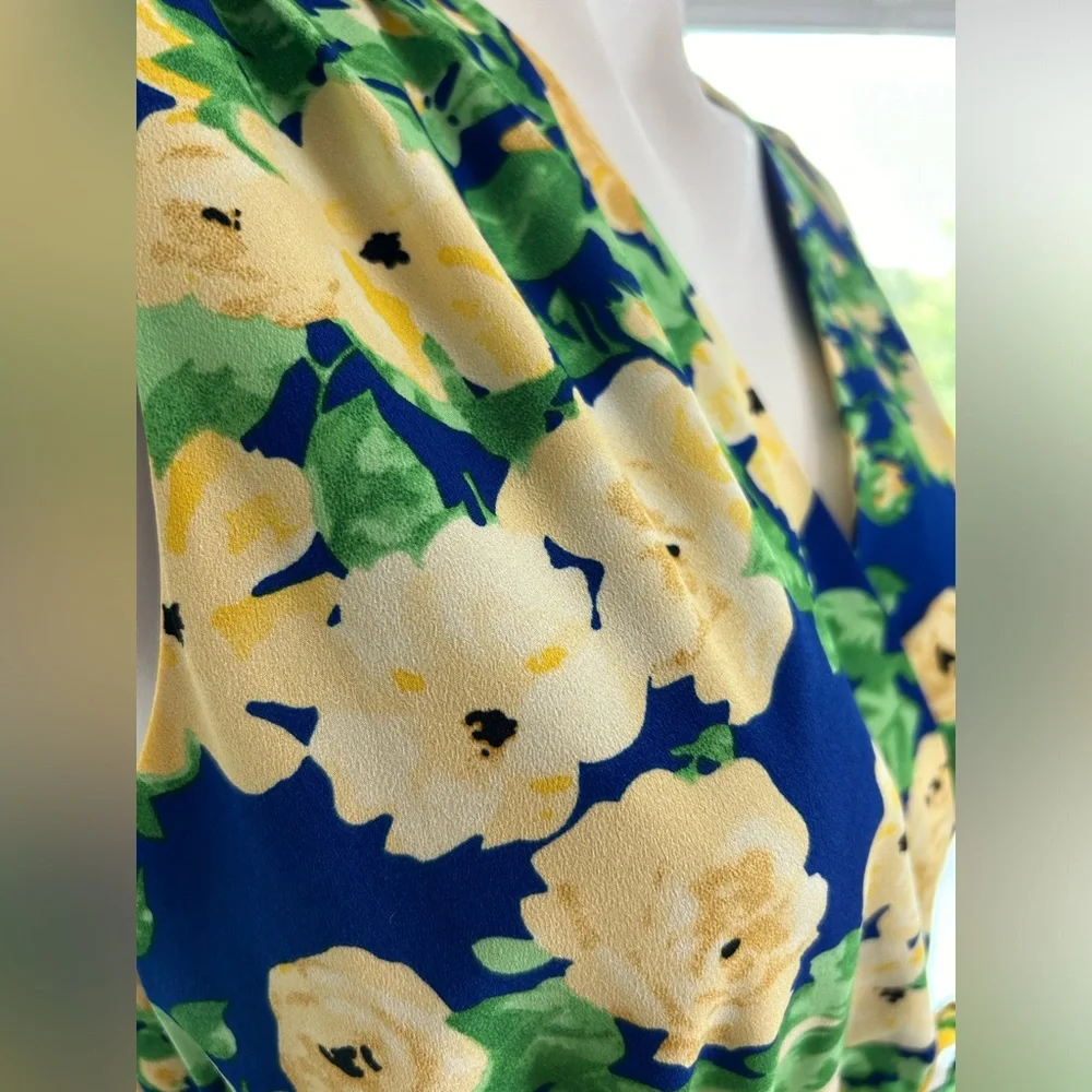 Sam Edelman Blue and Yellow Floral Dress - Picture 5 of 11